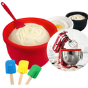3-Pack Silicone Bowl Liners Compatible with KitchenAid 5 Quart Stand Mixer - Reusable Mixing Bowl Insert & Covers with Lids - Heavy Duty Accessories with Bonus Spatula for Tilt-Head 5Qt