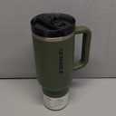 STANLEY Quencher ProTour Flip Straw Tumbler with Leakproof Lid | Built-In Straw & Handle | Cupholder Compatible for Travel | Insulated Stainless Steel Cup | BPA-Free (40 Ounces, Dried Pine VRT)