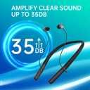 Neckband Hearing Aids for Seniors, Rechargeable Hearing Aid Bluetooth Headphones with Noise Cancelling
