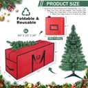 EMOMAS 9ft Heavy Duty Christmas Tree Storage Bag - Waterproof 600D Oxford Fabric, Reinforced Handles, Dual Zippers & Wide Opening. Christmas Tree Box. Solve Post - Holiday Storage Hasslesred