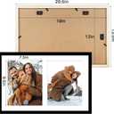 Golden State Art, 12x19 Black Wood Collage Picture Frame with White Mat - Displays Two 8x10 Photos - Real Glass, Sawtooth Hanger, Swivel Tabs - Wall Mounting - Great for Collages, Weddings, 1 Pack