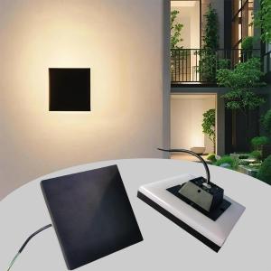 Outdoor Wall Light Waterproof Patio Light Aluminium LED Porch Light 6 inch Square Wall Light 3000K 10W for Porch Patio Outdoor Wall (Black)