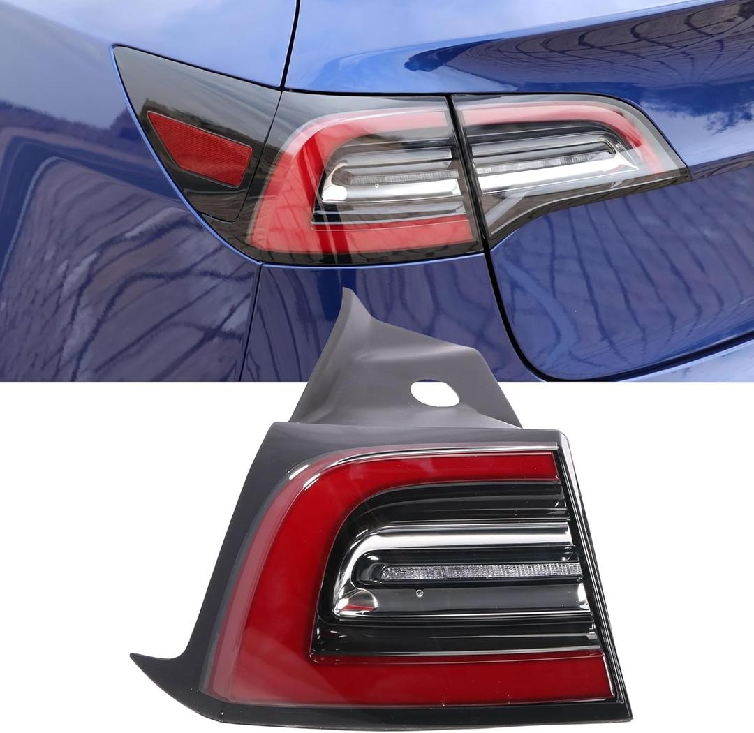 3 PIN Driver Side LED Tail Light Assembly, Rear Left Brake Outside Tail Lamp, for Tesla Model 3 2017 2018 2019 2020, OE# 1077397-00-H, 1077397-00-F, 1077397-00-G, 1077397