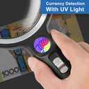 Magnifying Glass with 30 LED Lights, 10X 20X 45X Handheld Illuminated Lighted Magnifier with 1UV Light for Seniors Reading, Inspection, Coins, Jewelry, Exploring Light Magnifying Glass (Orange)