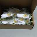 LARDUX 12 Pieces Artificial Flowers for Floating Candles Wedding Centerpiece Mini Orchid Flower Filler Vase Fillers for Wedding Dinning Table Party Home Bar Restaurant Decoration-Cream