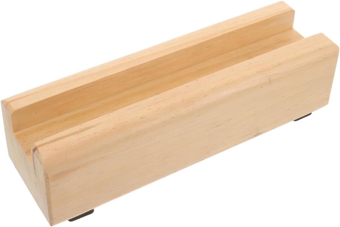 DOITOOL Mirror Stand Holder, Heavy Duty Floor Mirror Stand, 9.8 Inch Solid Wood Base (Beige)