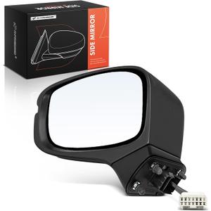 A-Premium Driver Side Power Door Mirror - Compatible with Honda Odyssey 2018 2019 2020 2021 2022 - Non-Heated Manual Folding Black Outside Rear View Mirror - Replace# 76250THRA01
