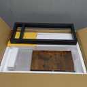 Small Narrow Bathroom Storage Cabinet w/Toilet Paper Roll Holder, Slim Toilet Paper Storage for Bathroom, Brown