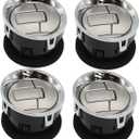 4 Pcs Front Interior Dashboard Louvre AC Heater Vent Chrome Set Compatible with 2009-2014 F Series 150 9L3Z-19893-CA 9L3Z19893AA CL3Z-19893-EA (4)