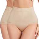 Tummy Control Shapewear Panties - High Waisted Shapewear Underwear for Women Body Shaping Briefs Seamless Panty Girdle 2XL