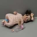 SCOM Realistic Reborn Baby Dolls - 18 Inch Lifelike Newborn Baby Dolls Adorable Girl, Real Life Baby Doll with Accessories, Soft Baby Doll Reborn Gift for 3+ Yrs Kids, Birthday, Christmas, Education