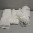 OVZME Ivory Sheer Curtains 78 Inches Long 2 Panels - Soft Light Filtering Window Sheer Panels for Living Room/Bedroom, Top Dual Rod Pocket, 1 Pair, Each 42Wx78L Inches