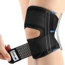 NEENCA Knee Brace for Knee Pain, Compression Knee Support with Air Mesh Fabric, Adjustable Knee Wrap with Side Stabilizers, Ultra-Soft Bandage for Elderly, Meniscus Tear, ACL, Arthritis Relief, Hiking, Medium