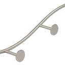 Spectrum Sweep Wall Mount 5-Hook Rack (Satin Nickel) - Wire Storage for Entryway, Bathroom, Backpack, Coat, Jacket, Purse, Belt, Robe, & More / Home Dcor & Apartment Essential (Set of 1)