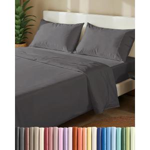 Extra Thick Heavyweight Queen Size 4 Piece Sheet Set  High End Super Luxury Bed Set  Premium Heavyweight Hotel Quality Sheets with Deep Pockets - Easy-Fit - Soft, Warm and Wrinkle Free - Dark Grey