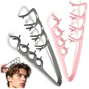New Upgrade Texture Comb, Volumizing Wide-Tooth Hair Styling Comb, Fluffy Wide Tooth Curly Hair Comb, Men's Textured StylingComb, Fringe Parting Styling Accessory (2PCS)