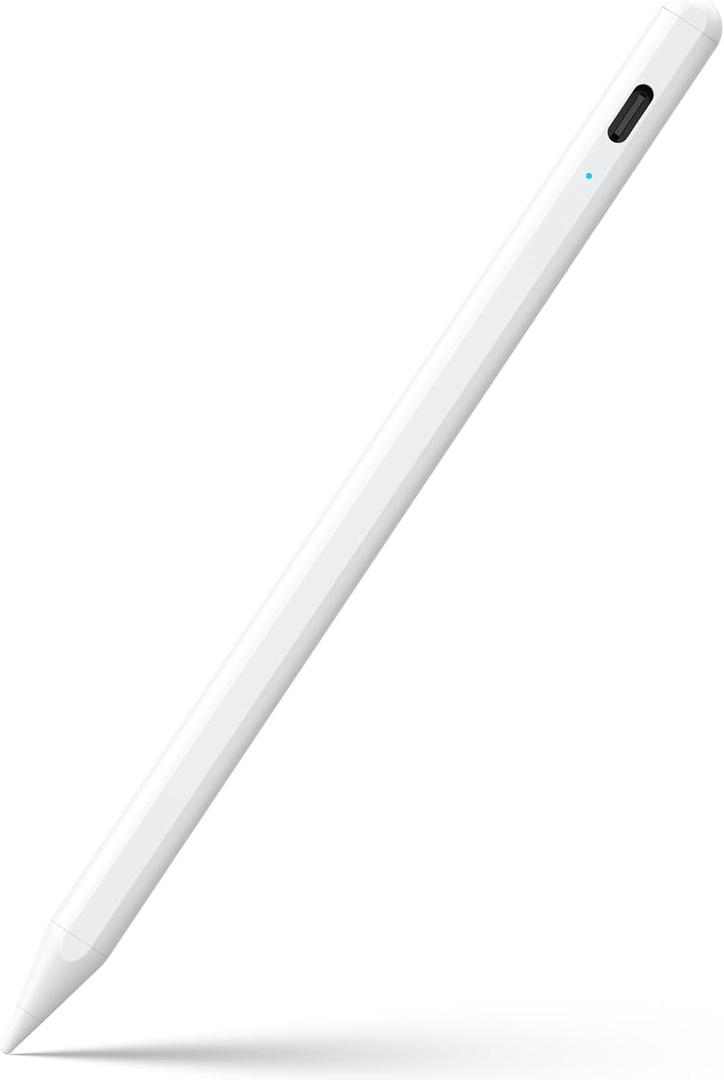Stylus Pen for iPad 6th-11th Generation-2X Fast Charge Active Pencil Compatible with 2018-2026 Apple iPad Pro 11"/12.9"/M4, iPad Air 3/4/5/M2/M3/M4,iPad mini 5/6/7 Gen-White