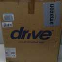 Drive Medical 2-in-1 Raised Toilet Seat with Removable Padded Arms - Elevated Bathroom Safety Support - Secure Locking Attachment - Easy Height Assistance - Durable Construction, Standard Toilets