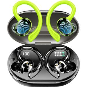 Wireless Earbuds Bluetooth Headphones, Bluetooth 5.3 Earbuds with Immersive HiFi Stereo, 2023 New 48Hrs Wireless Ear Buds Over Ear, ENC Mic, Comfortable Sport Earhooks, IP7 Waterproof in Ear Earphones