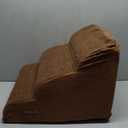 3-Step Dog Ramp and Stairs for Sofa and Chair - Non-Slip Sturdy Pet Steps for Small Dogs and Cats,15.7" H,Brown