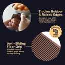 CasterMaster Non Slip Furniture Pads for Hardwood Floors - Circular (Brown, 3'' x 3'' - 4 Pack) - Round Furniture Cups & Chair Leg Floor Protectors for Scratch-Free Floors - Non Slip Caster Cups
