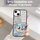 Cute Beach Coast Summer Collage Aesthetic Phone Case for iPhone 14 & iPhone 13 (6.1") Case for Girls Women (Gray Blue)