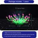 Soft Silica Gel Moves Naturally with Water Flow, Aquarium Decorations Glow in The Dark, Glowing Coral Ornaments for Fish Tank Decorations (Green, Equinox)