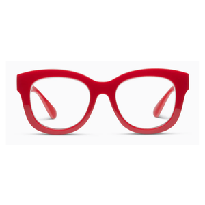 Peepers by PeeperSpecs Women's Center Stage Oversized Blue Light Blocking Reading Glasses Progressive +1.00
