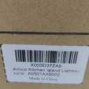 Amico Dining Room Light Fixture 4-Light Kitchen Island Lighting with Adjustable Rods, Farmhouse Decor Black Metal & Wood Chandelier with Seeded Glass Shade, Island Lights for Kitchen