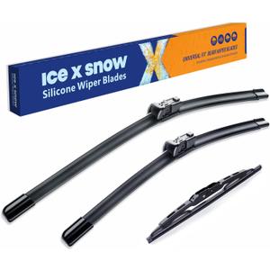 ICEXSNOW® Silicone Windshield Wiper Blades Replacement for 2013-2023 Chevrolet CHEVY Trax / 2013-2022 Buick Encore (Pack of 3) Automotive Replacement Windshield Wiper Blades, 26"+14"+10"(10-1)