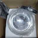 H XD GLOBAL Gradient Color Glass Pendant Light,Modern Glass Hanging Light Chaniler Light (Silver, 20cm)