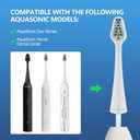 Replacement Toothbrush Heads for AquaSonic Duo Series and Home Dental Center Electric Toothbruh, NOT Compatible with Duo Series Pro, 5 White + 5 Black