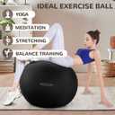 Fitvids Exercise Ball for Fitness, Yoga, Pilates with Quick Pump, Anti-Burst Slip Resistant Balance Ball