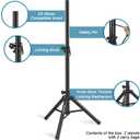Vondynote Pair of Tripod Speaker Stands Adjustable Height 33.5"- 53.5" Slim Mini Speaker Stand PA DJ Short Speaker Stand with Carry Bags