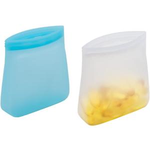 Flents Essential Silicone Pouch, Multi-Purpose Travel-Sized Container, Washable and Reusable, Clear, BPA Free, TSA Approved, 2-Pack