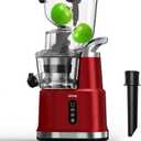 SiFENE Cold Press Juicer Machines, Big Mouth 83mm Opening Whole Slow Masticating Juicer, High Yield, Non-BPA (Red)