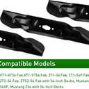 742P05086 Ultra High-Lift Lawn Mower Blades Compatible with Cub Cad et, Craftsman, MTD, Troy-Bilt (54 Decks) - Replaces 490-110-C194, 742-050863 Pack