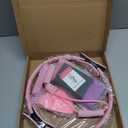 Pilates Ring Kit for Women Home Workouts Better Pilates Essentials Kits Equipments Sets Accessories Magic Ring Booty Bands Glutes Yoga Ball 25cm Figure 8 Resistance Yoga Bands for Stretching 8 Pcs (pink)