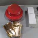 LIYH 150 Pcs Red Plastic Christmas Plates - Disposable Dinnerware Set, Christmas Plastic Plates, Red Silverware Set, Disposable Xmas Cups 10 OZ Holiday Tableware Dishes for Xmas Day 25 Guests