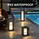Outdoor Lights for Patio, IP65 Solar Lanterns Outdoor Waterproof, 3000K LED Path Lights, Outside Floor Lamp Solar Powered, Dusk to Dawn Landscape Lighting for Deck Garden Yard Backyard Porch