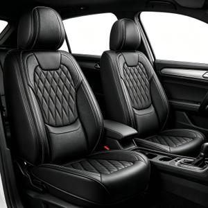 Rav4 Car Seat Covers Fit for Toyota Rav4 2019-2024 2025 LE XLE XLE Premium | with Lumbar Support Waterproof Custom Fit 5 Seats Seat Cover Full Set Nappa Leather Breathable Airbag Compatible