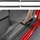 powoq Exterior Door Sill Protector Compatible with 2022-2026 Toyota Tundra Door Sill Guard TPE Car Threshold Protector Entry Guard Replacement for 2022-2026 Toyota Tundra Accessories