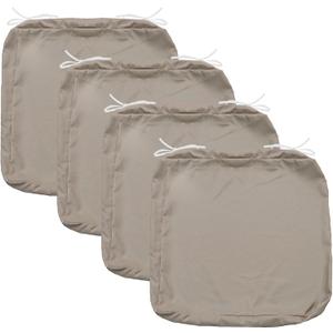 FLYMEI Patio Cushion Covers 20x20x2 Waterproof Outdoor Cushion Cover Replacement 4Packs Outdoor Seat Cushion Slipcover for Rattan Chair Sofa, Taupe