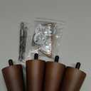 Airy Abode Premium Walnut Wood Furniture Legs (Full Install Kit) - Pick Your Size and Color (4 Inches, Brown)