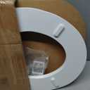 Mayfair Padded Toilet Seat, Cushioned Soft Vinyl over Wood Core Seat, Secure Hinges, Easy Clean, Made in USA, Round, White