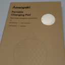 Amenpoki Portable Waterproof Leather Diaper Changing Pad Compact for Travel Diaper Bag, Easy Clean, Newborn Baby, Beige