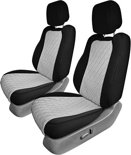 FH Group Custom Fit Car Seat Covers Specifically Made for 2022-2026 Nissan Frontier, Full Set Solid Gray Ultraflex Neoprene Waterproof Automotive Seat Covers for Pickup Truck, Nissan Accessories