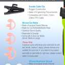 commountain Earpiece with PTT/Mic Compatible for Kenwood Baofeng SAMCOM BTECH Retevis Walkie Talkies Radios and BF-F8HP UV-82HP UV-5R UV82 UV82C UV5X3 TK NX, Acoustic Tube Headset, 2 Pin Style