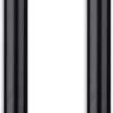 Curtain Wand - Aluminum Curtain and Drapery Pull Rod with Stainless Steel Hardware for Curtains, Draperies, and Room Divider Curtains - 36 Inches, Metallic Black - Pack of 2
