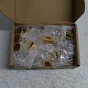 20 Pcs Square Glass Roller Bottles Essential Oil Roller Bottles Empty Cosmetic Vials Containers with Stainless Steel Roller Balls & Gold Lids - 0.1oz/3ml